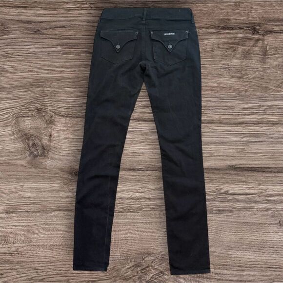 Hudson Collin Flap Jeans Black Skinny Jeans Sleek Design - Picture 2 of 9
